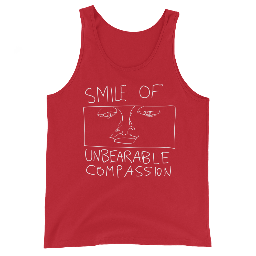 Smile Of Unbearable Compassion Doodle Graphic Tank Top