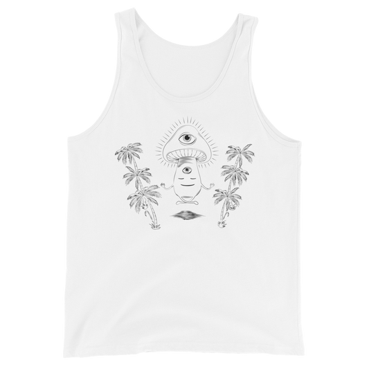 Shroom Beach Meditating Graphic Tank Top