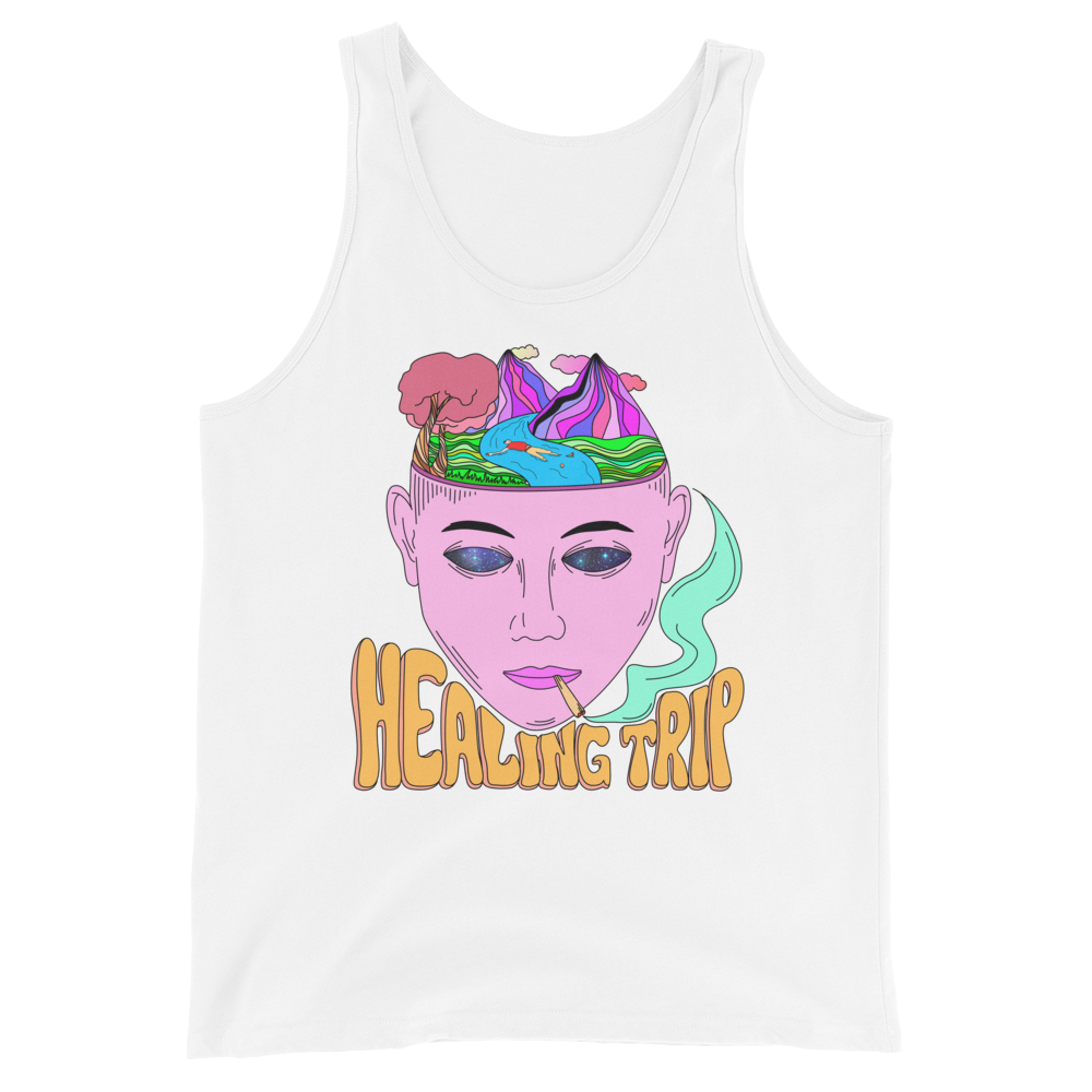 Healing Trip Graphic Tank Top