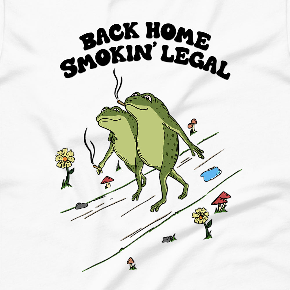 Back Home Smokin Legal Graphic Crop Tee