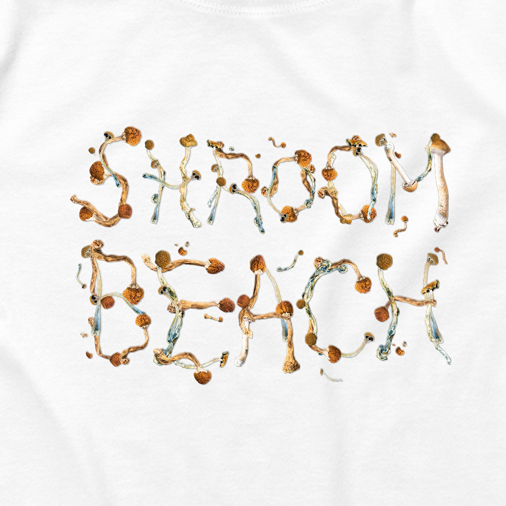 Shroom Beach Psi~ Graphic Crop Tee