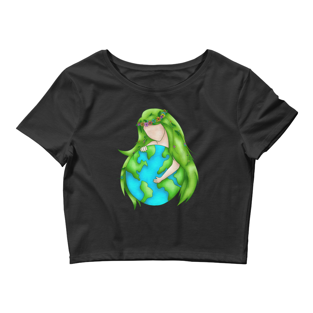 Thanks to its fabric weight and composition, this Shroom Beach crop tee is light, stretchy, and comfortable for everyday wear.