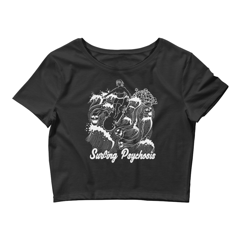 Surfing Psychosis Graphic Crop Tee