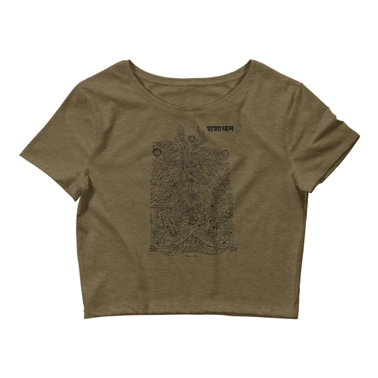 Thanks to its fabric weight and composition, this Shroom Beach crop tee is light, stretchy, and comfortable for everyday wear.