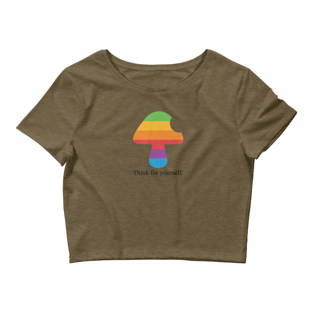 Thanks to its fabric weight and composition, this Shroom Beach crop tee is light, stretchy, and comfortable for everyday wear.