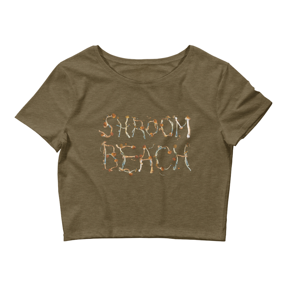 Shroom Beach Psi~ Graphic Crop Tee