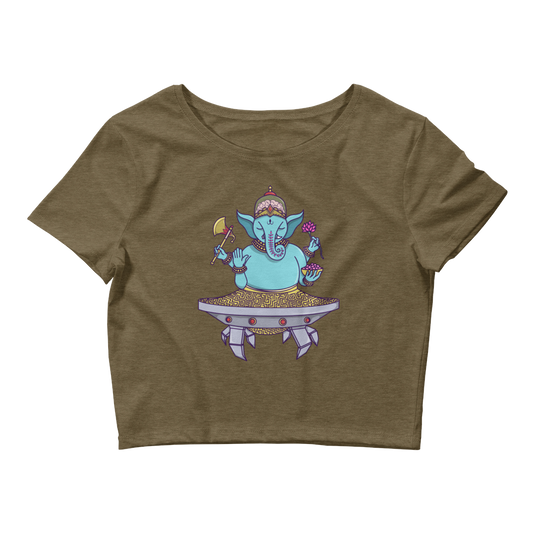 Ganesha Mech Graphic Crop Tee