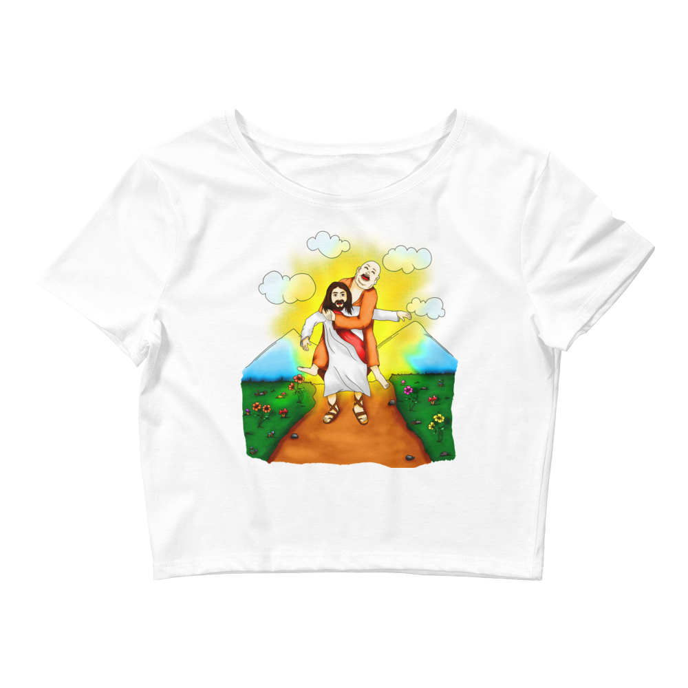 Thanks to its fabric weight and composition, this Shroom Beach crop tee is light, stretchy, and comfortable for everyday wear.