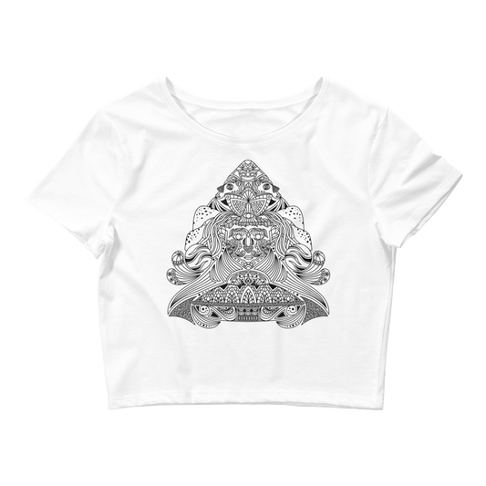 Thanks to its fabric weight and composition, this Shroom Beach crop tee is light, stretchy, and comfortable for everyday wear.