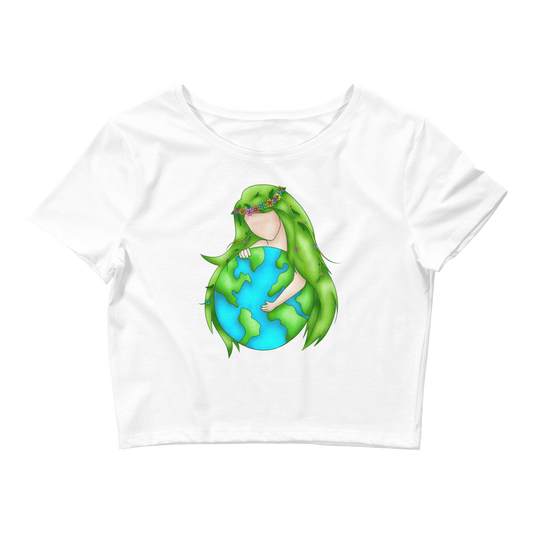 Thanks to its fabric weight and composition, this Shroom Beach crop tee is light, stretchy, and comfortable for everyday wear.