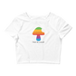 Thanks to its fabric weight and composition, this Shroom Beach crop tee is light, stretchy, and comfortable for everyday wear.