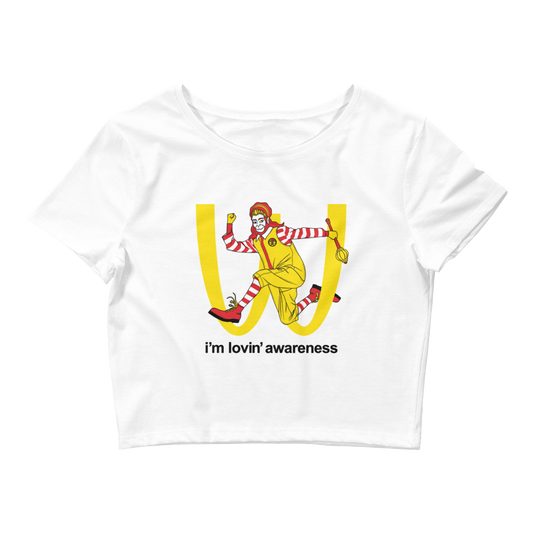 I'm Lovin' Awareness Graphic Crop Tee