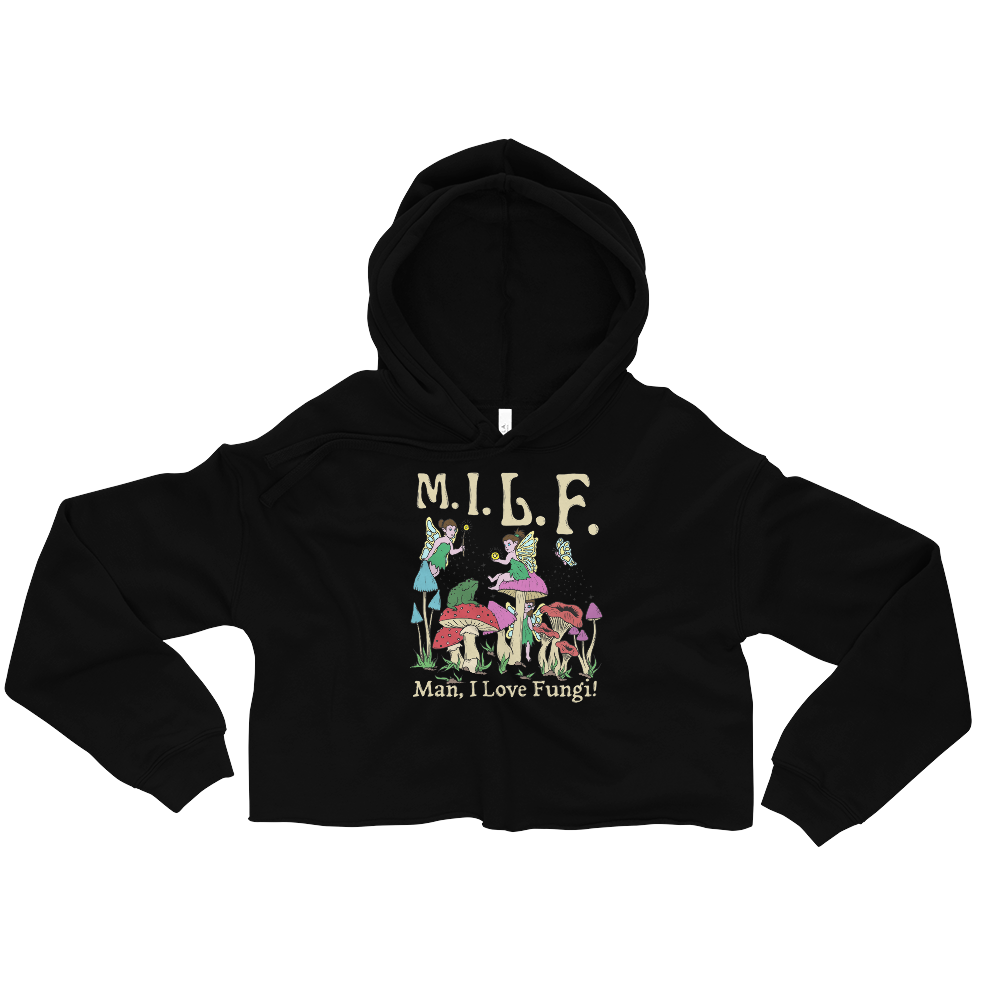 M.I.L.F Graphic Crop Hoodie