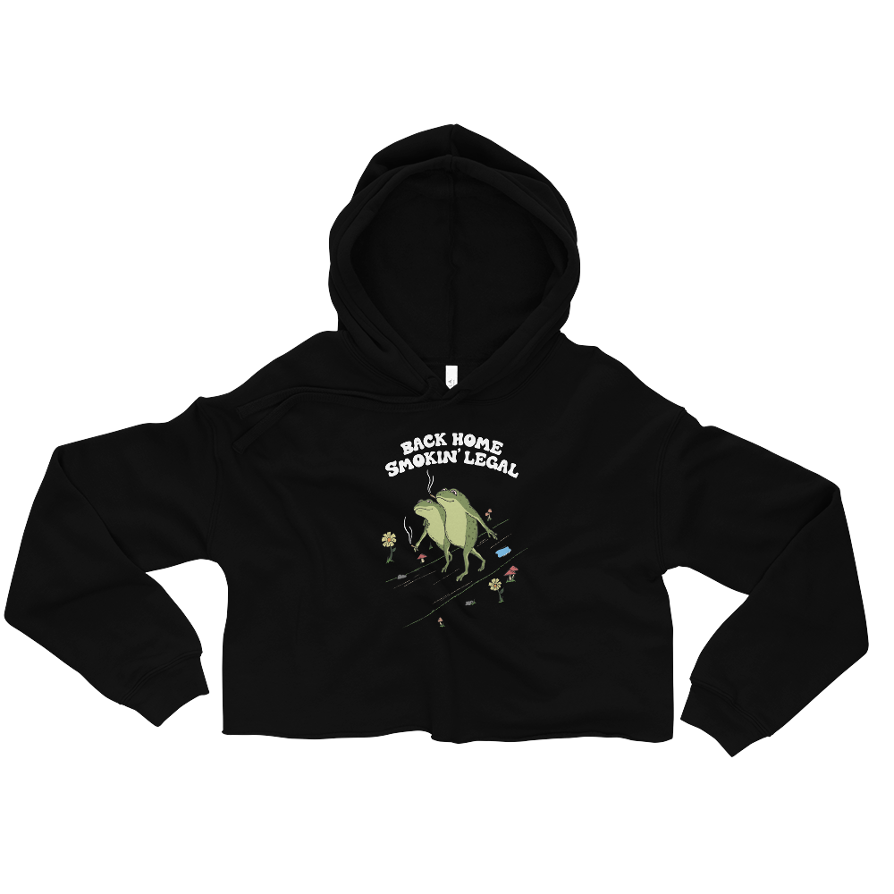 Back Home Smokin Legal Graphic Crop Hoodie