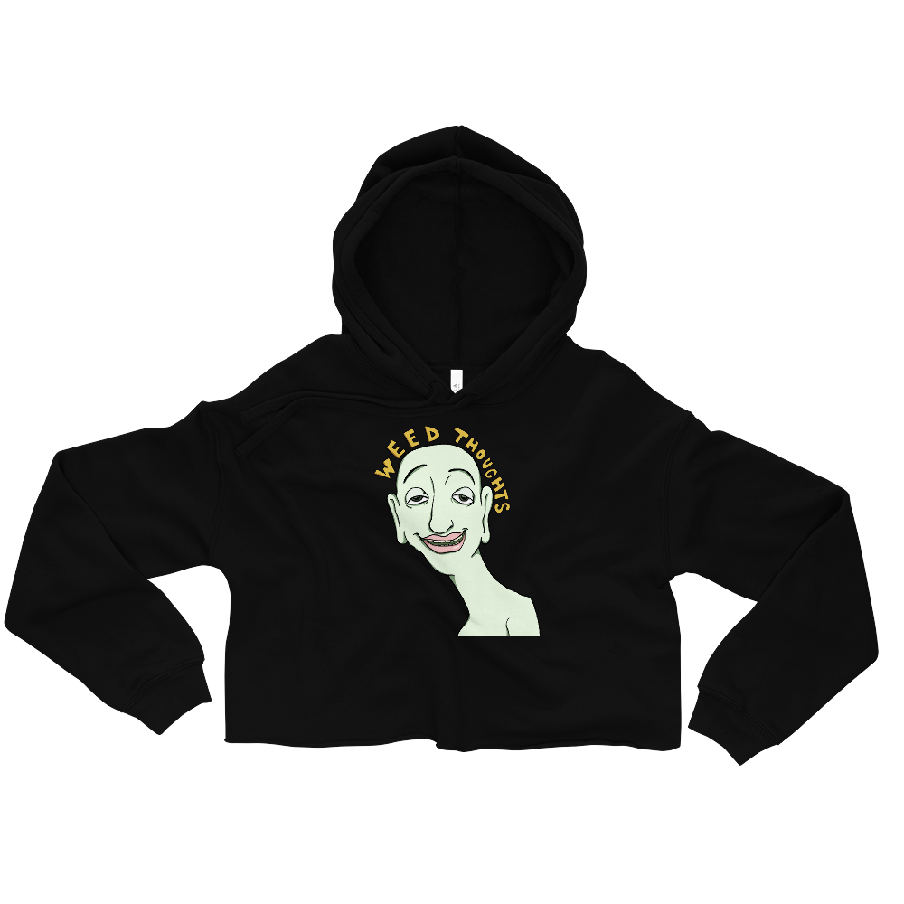 Thoughts Graphic Crop Hoodie