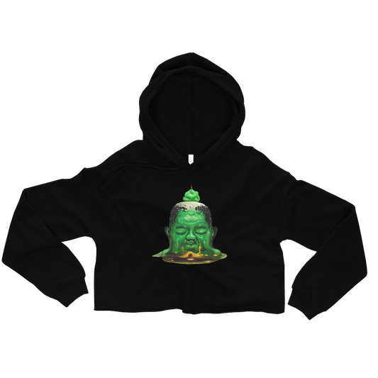 Melting Buddha Graphic Crop Hoodie