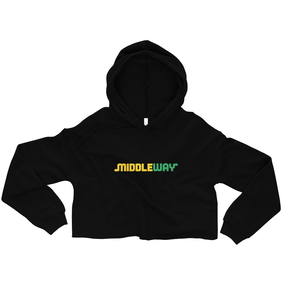 Middle Way Graphic Crop Hoodie