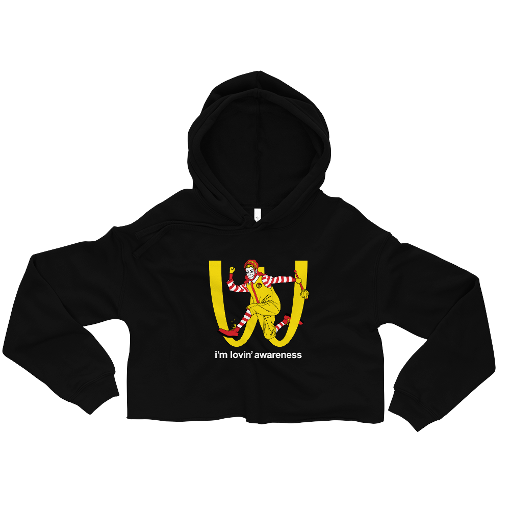 I'm Lovin' Awareness Graphic Crop Hoodie