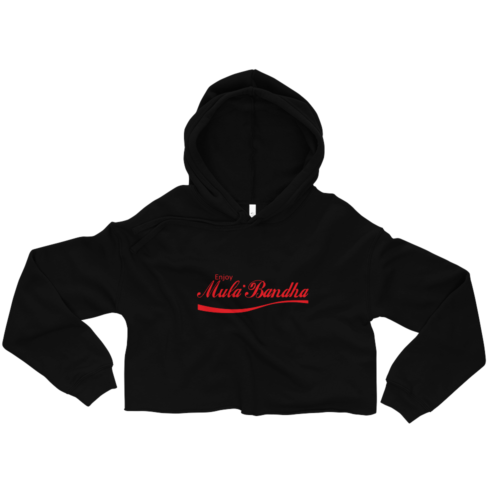 Enjoy Mula Bandha Graphic Crop Hoodie