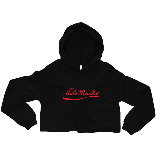 Enjoy Mula Bandha Graphic Crop Hoodie