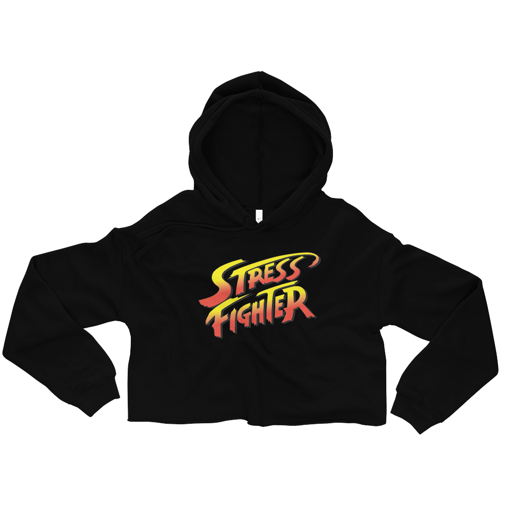 Stress Fighter Graphic Crop Hoodie