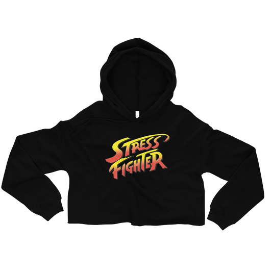 Stress Fighter Graphic Crop Hoodie