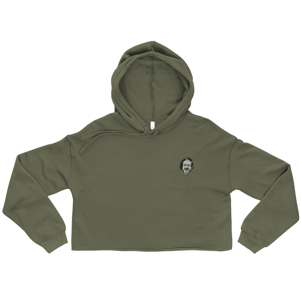 Allan Watts Embroidery Crop Hoodie - Shroom Beach