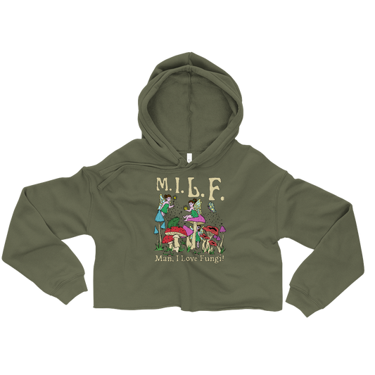 M.I.L.F Graphic Crop Hoodie