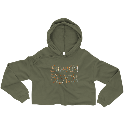 Shroom Beach Psi~ Graphic Crop Hoodie