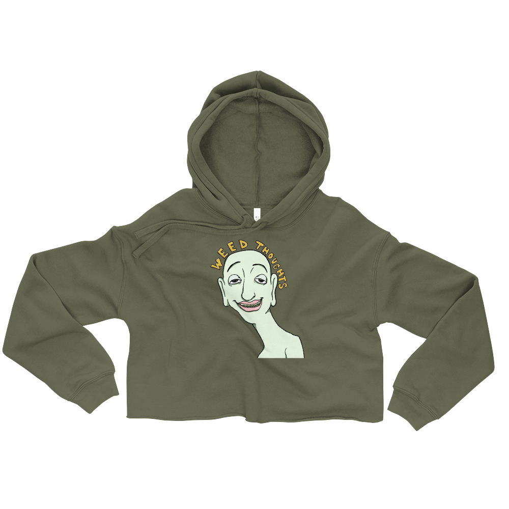 Thoughts Graphic Crop Hoodie