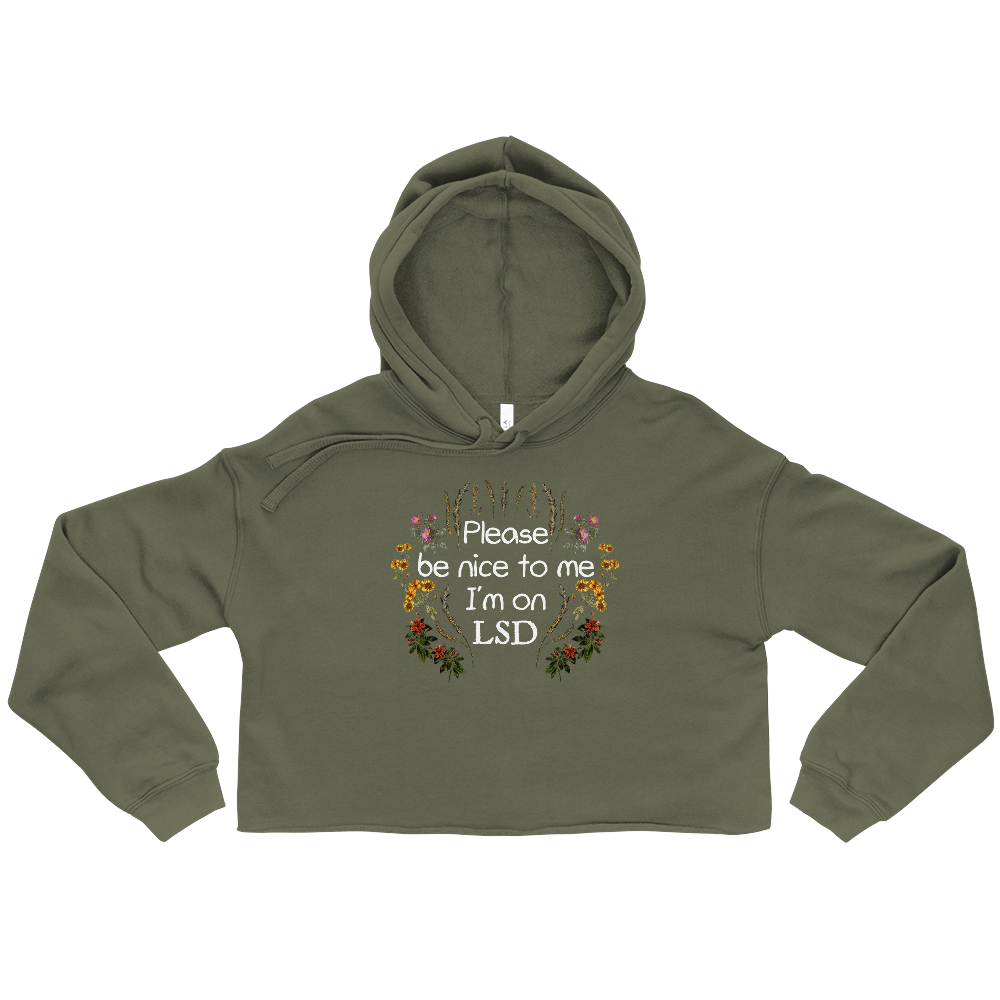 Please Be Nice To Me Graphic Crop Hoodie