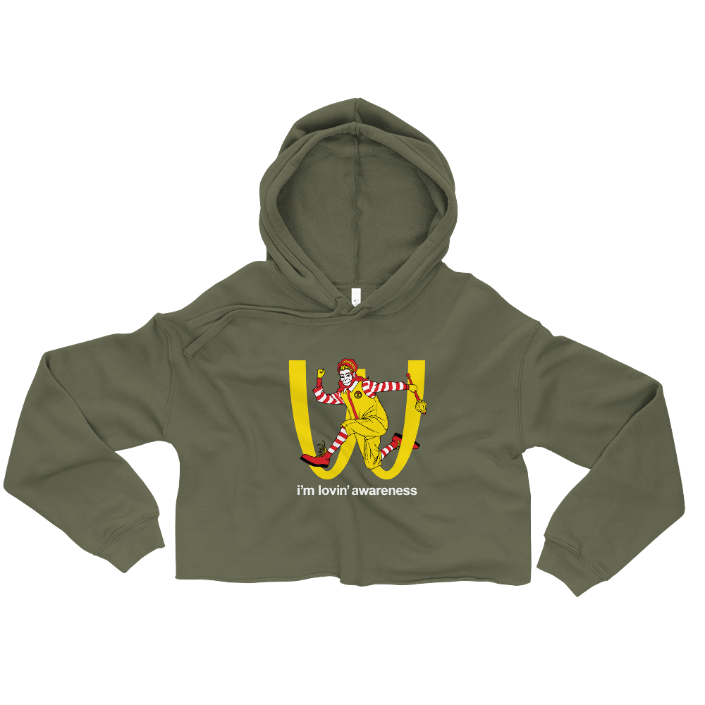 I'm Lovin' Awareness Graphic Crop Hoodie