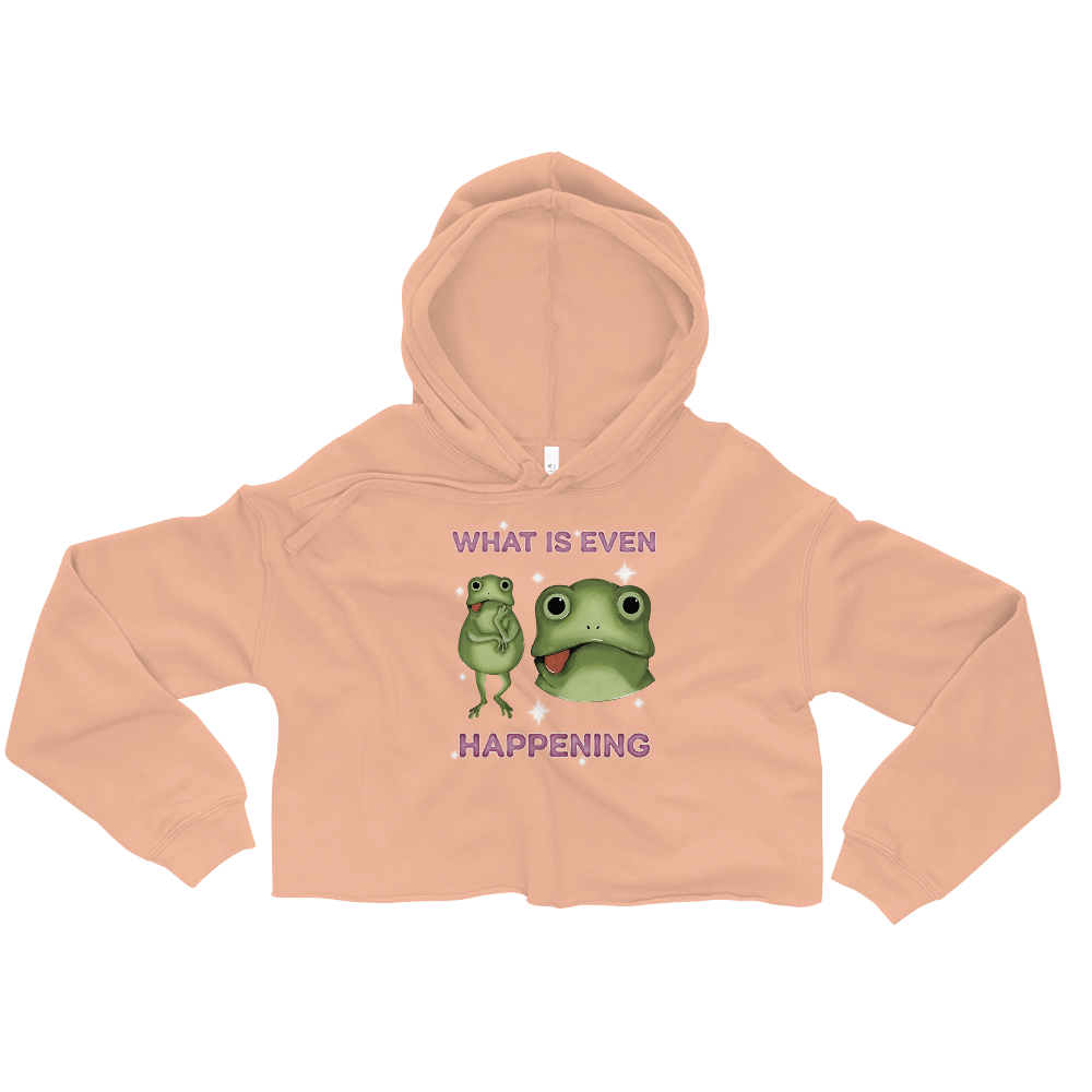 What Is Even Happening Graphic Crop Hoodie