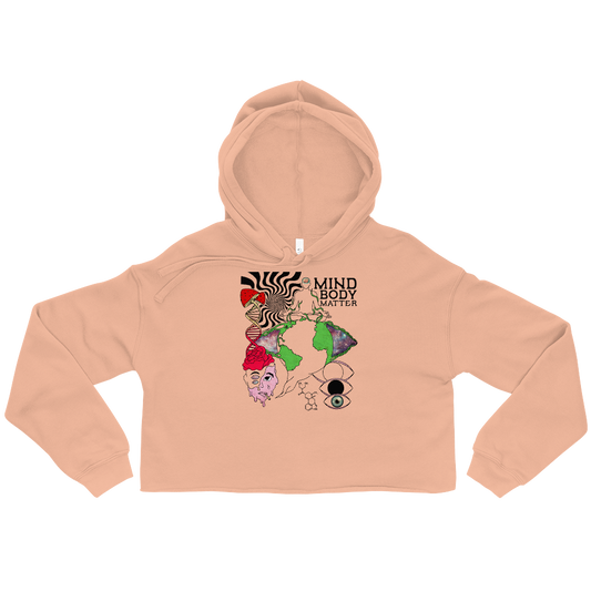 Mind Body Matter Graphic Crop Hoodie