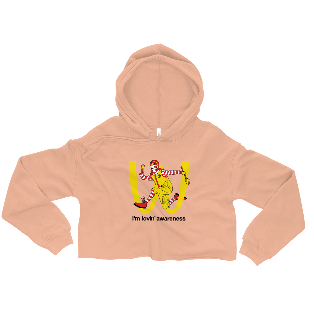 I'm Lovin' Awareness Graphic Crop Hoodie