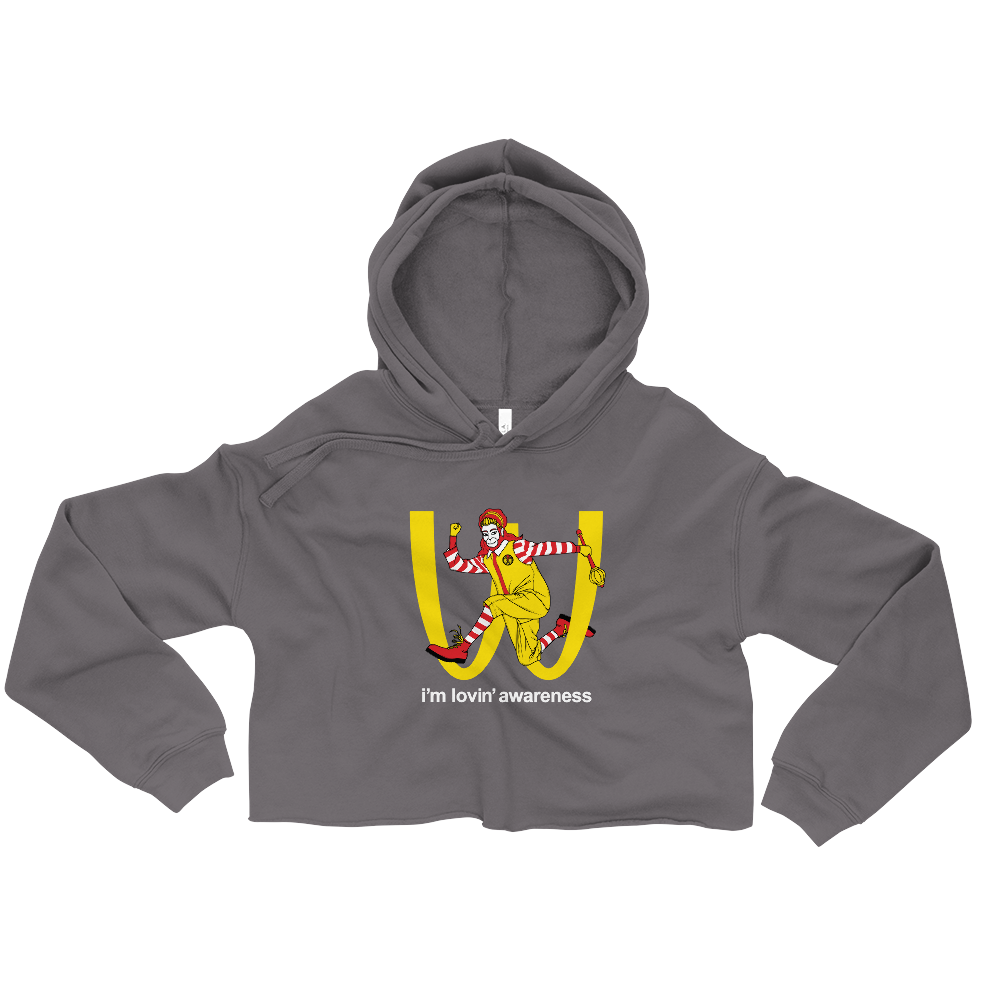 I'm Lovin' Awareness Graphic Crop Hoodie