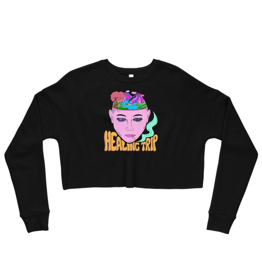 This Shroom Beach fleece cropped sweatshirt is the way to go to look fashionable while feeling perfectly comfy.