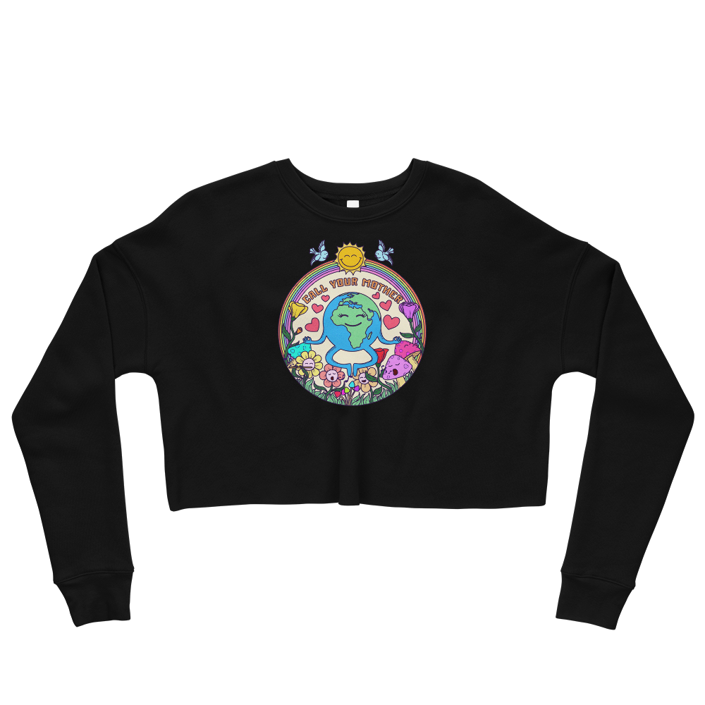 This Shroom Beach fleece cropped sweatshirt is the way to go to look fashionable while feeling perfectly comfy.