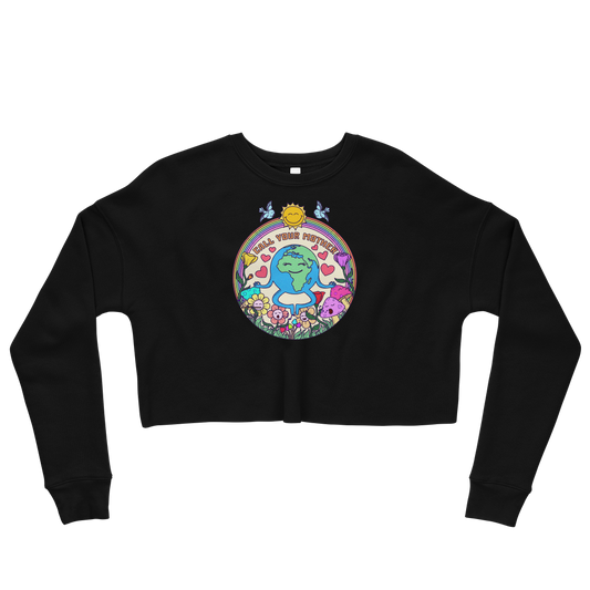 This Shroom Beach fleece cropped sweatshirt is the way to go to look fashionable while feeling perfectly comfy.