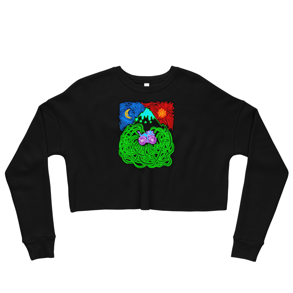 This Shroom Beach fleece cropped sweatshirt is the way to go to look fashionable while feeling perfectly comfy.