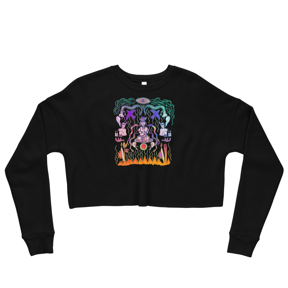 This Shroom Beach fleece cropped sweatshirt is the way to go to look fashionable while feeling perfectly comfy.