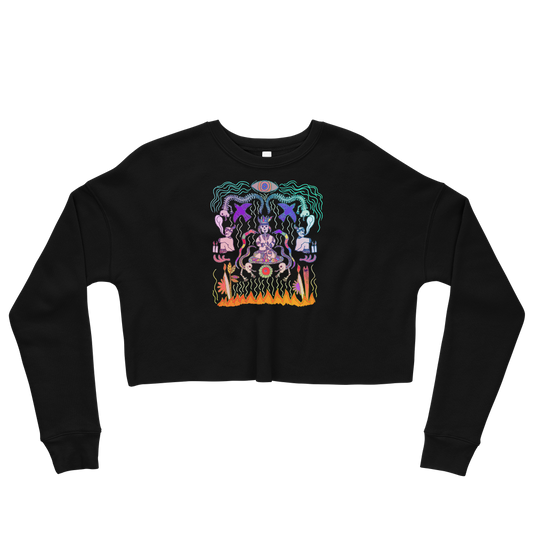 This Shroom Beach fleece cropped sweatshirt is the way to go to look fashionable while feeling perfectly comfy.