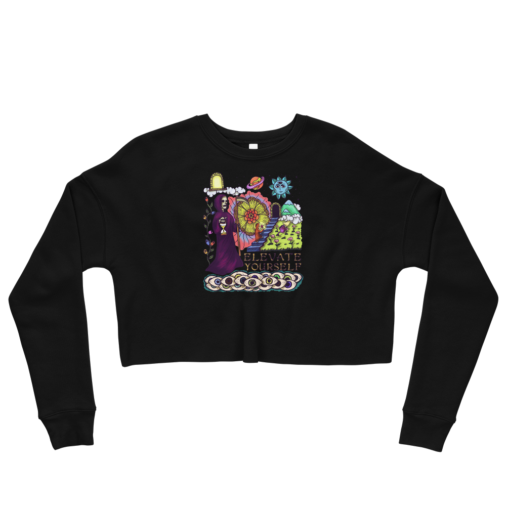 This Shroom Beach fleece cropped sweatshirt is the way to go to look fashionable while feeling perfectly comfy.