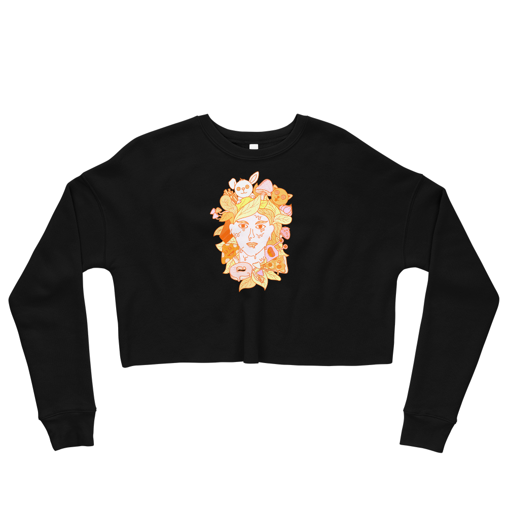 This Shroom Beach fleece cropped sweatshirt is the way to go to look fashionable while feeling perfectly comfy.