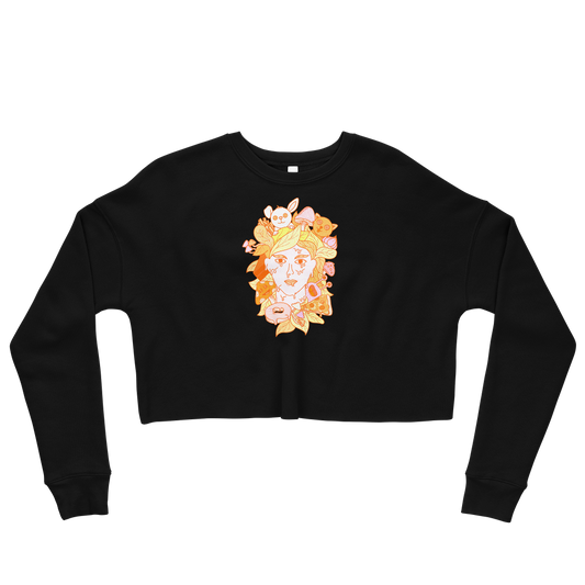 This Shroom Beach fleece cropped sweatshirt is the way to go to look fashionable while feeling perfectly comfy.