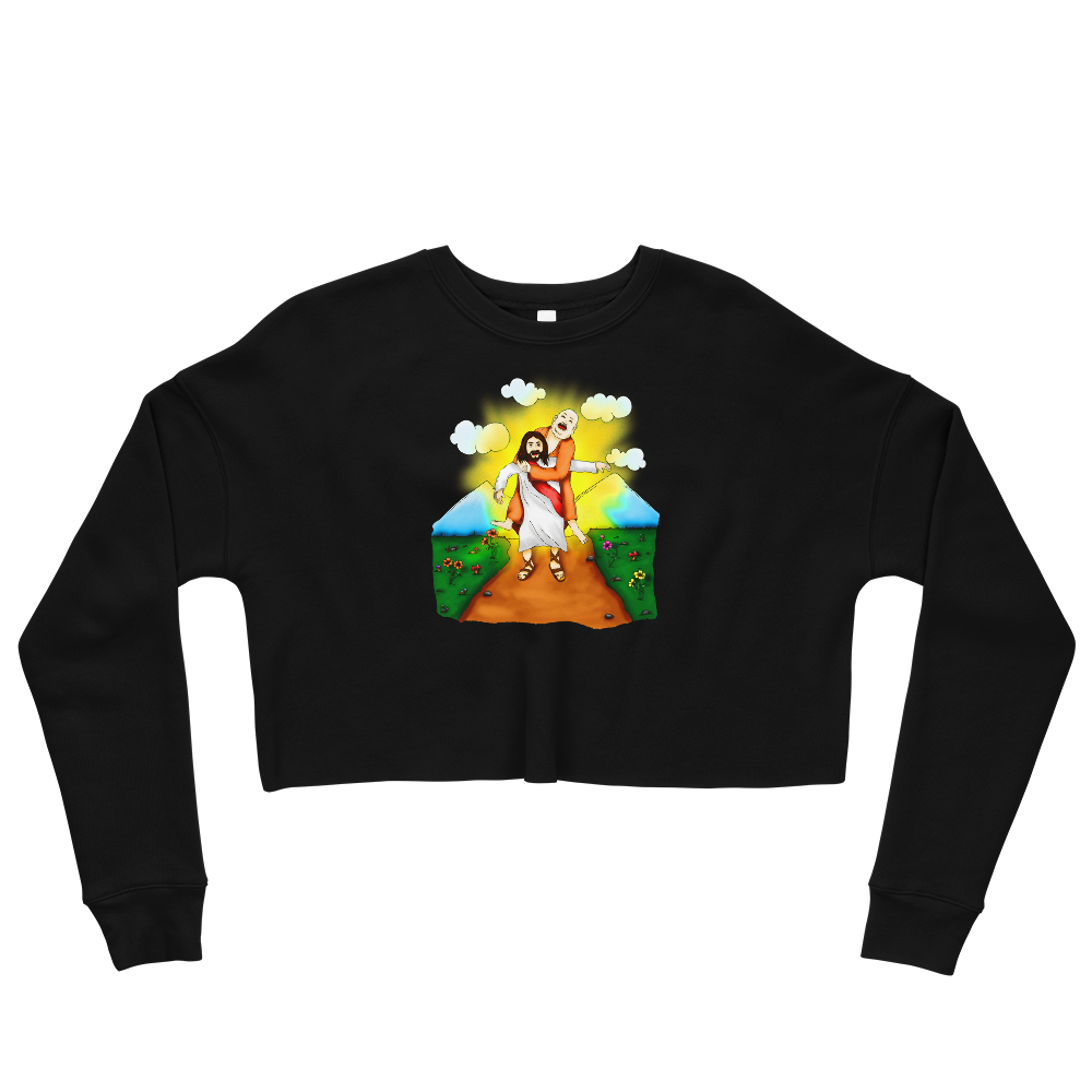 This Shroom Beach fleece cropped sweatshirt is the way to go to look fashionable while feeling perfectly comfy.