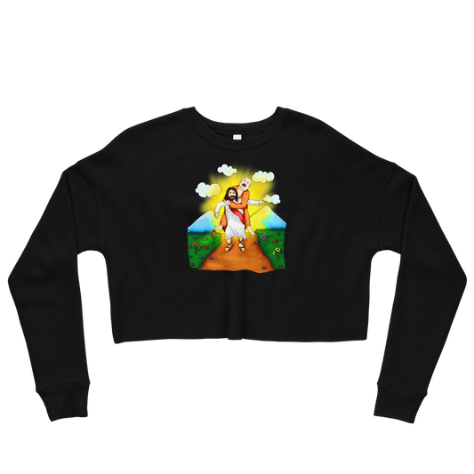 This Shroom Beach fleece cropped sweatshirt is the way to go to look fashionable while feeling perfectly comfy.