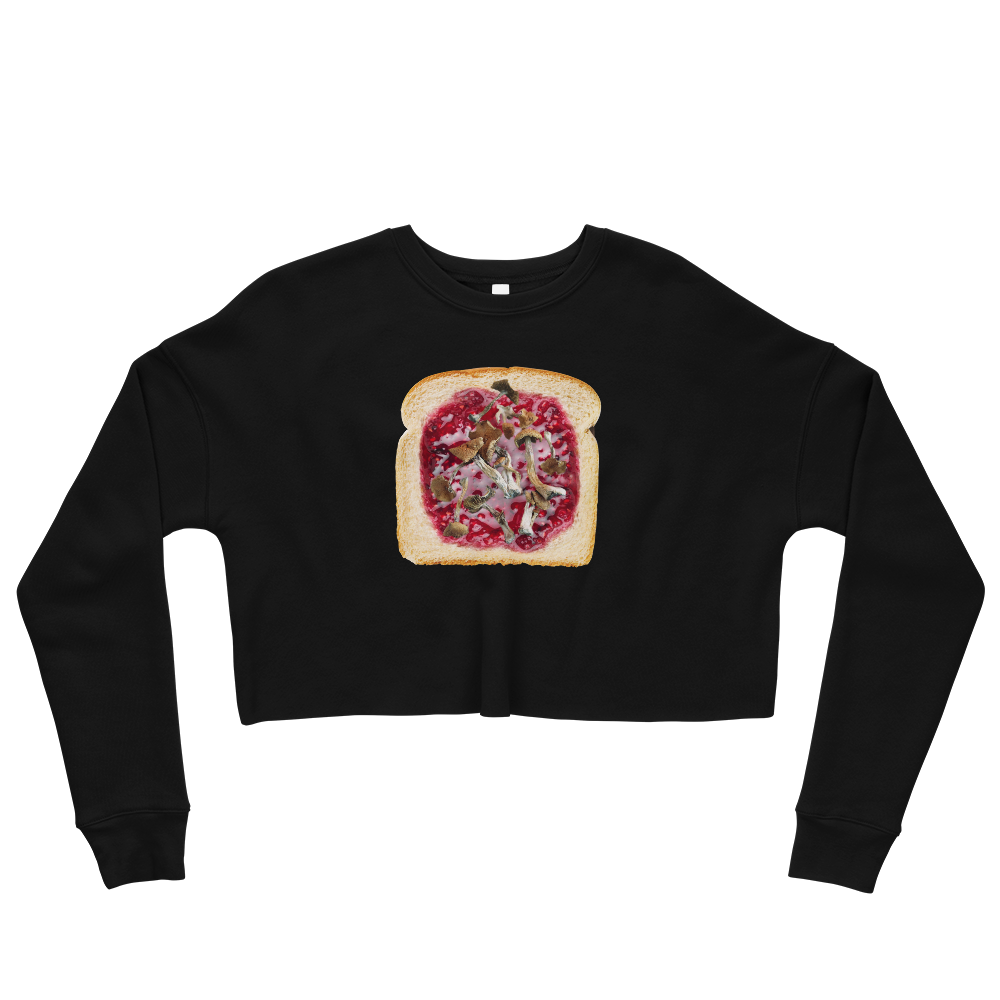 This Shroom Beach fleece cropped sweatshirt is the way to go to look fashionable while feeling perfectly comfy.