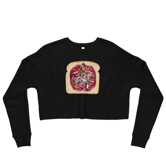 This Shroom Beach fleece cropped sweatshirt is the way to go to look fashionable while feeling perfectly comfy.