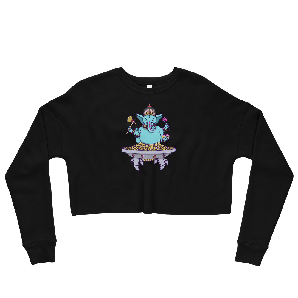 Ganesha Mech Graphic Crop Sweatshirt